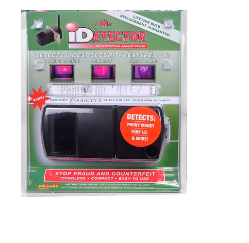 ID Detector With Ultraviolet Light & Dri Mark iDetector Counterfeit Currency