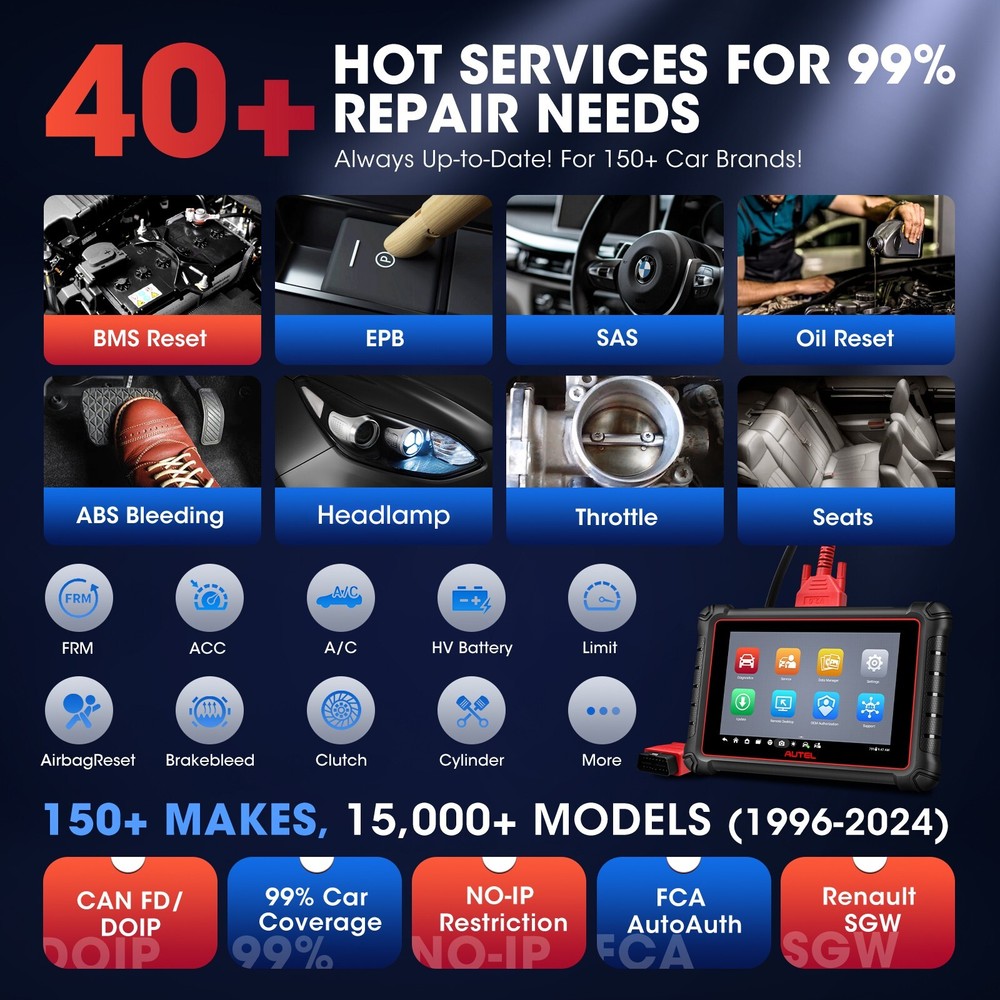 Autel MaxiPRO MP900-TS MP900TS Full TPMS Reset Programming Scanner ECU Coding