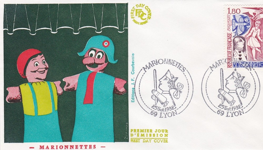 France 1982 FDC Old Puppets yt