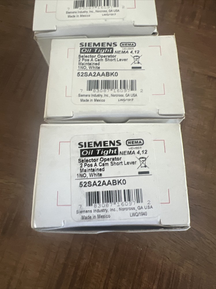 Siemens 52SA2AABK0 Selector Operator Lever