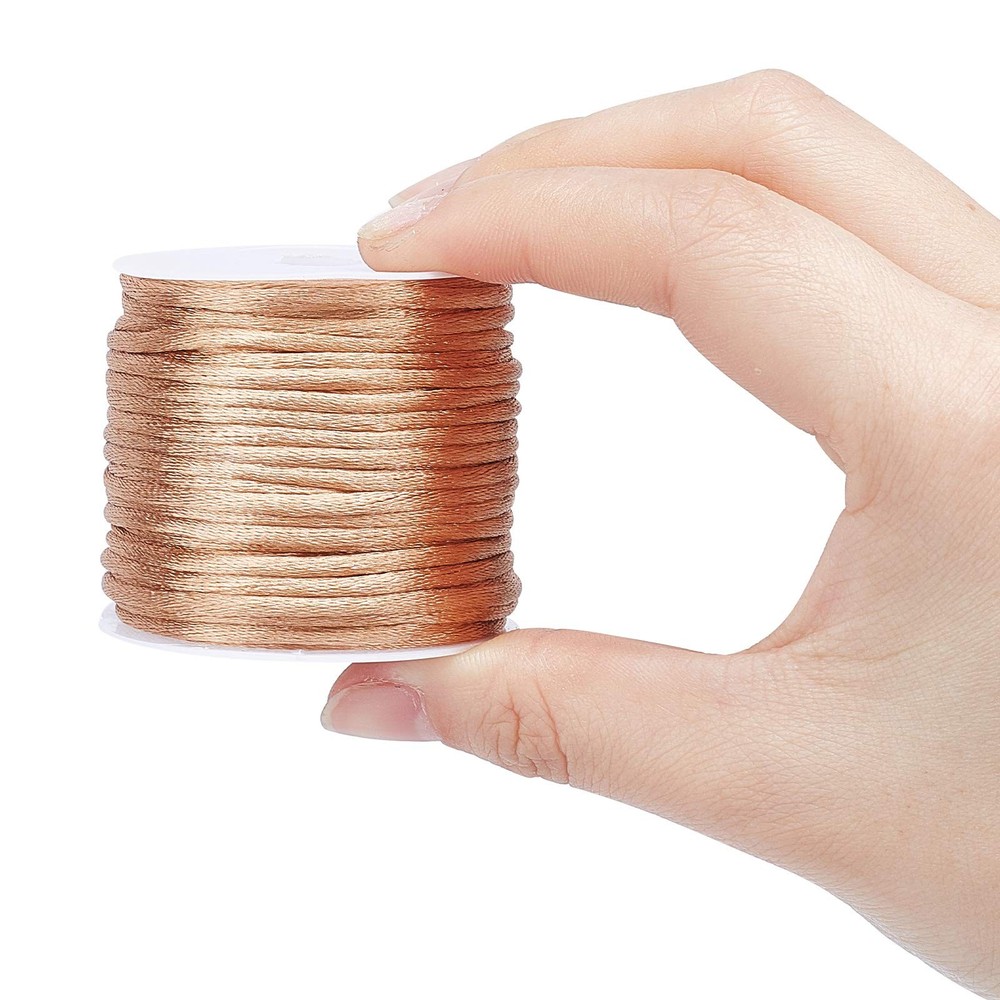 PH PandaHall 2mm Nylon String Satin Silk Cords 6 Color 2mm, 6 Basic