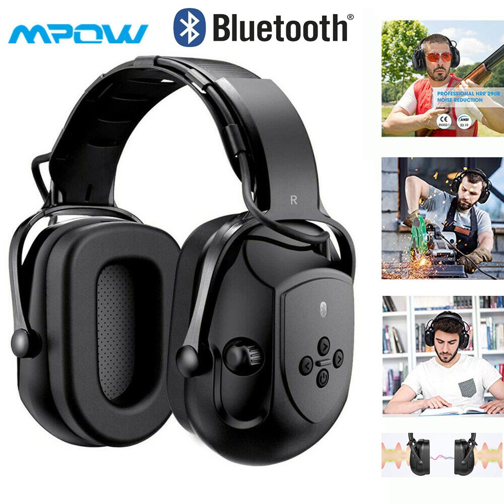 MPOW Ear Defender Noise Cancelling Safety Ear Muffs Protect Bluetooth Headphones