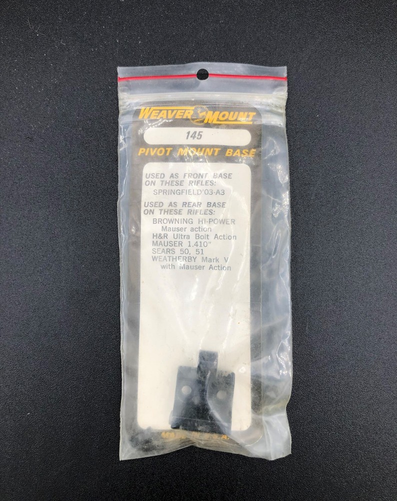 Weaver Mount #145 Pivot Mount Base Brown/H&R/Maus See Description For Models