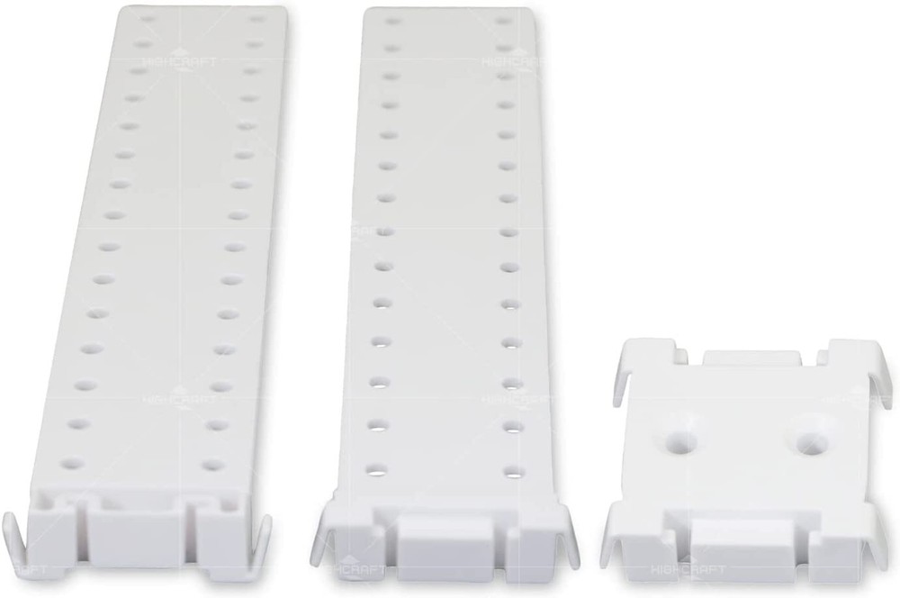 Outlet Box Replacement Kit-2 Mounting Brackets and 1 Interlocking Clip White ABS