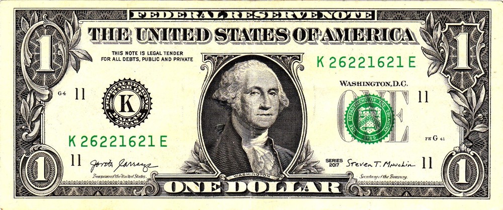 $1 2017 Fancy Serial K26221621E