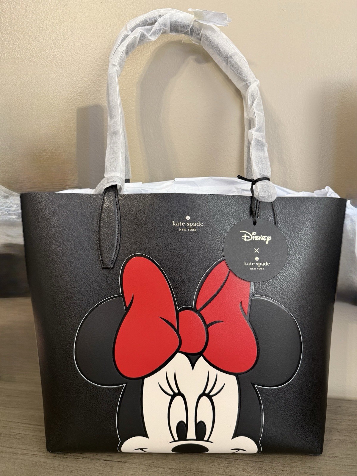 kate spade new york Disney Minnie Mouse Large Black Tote Handbag