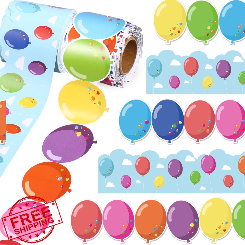 2 Rolls Balloon Border Trim: Classroom Decor