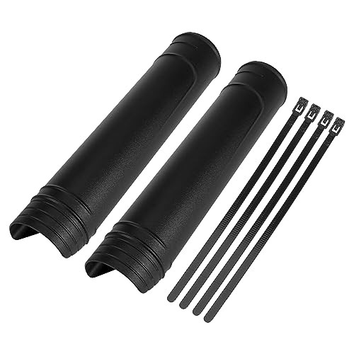 Pair Universal Front Fork Boots Shock Absorber Covers Protector ABS Dust Black