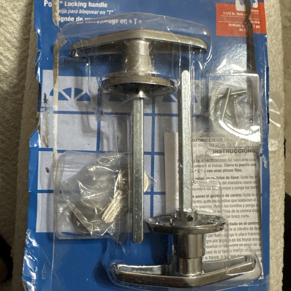 T locking handle 1-1/2 “ hole centers  2 pack w keys