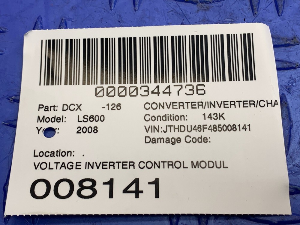 2007 2008 LEXUS LS600 LS460 VOLTAGE INVERTER CONTROL MODULE UNIT OEM