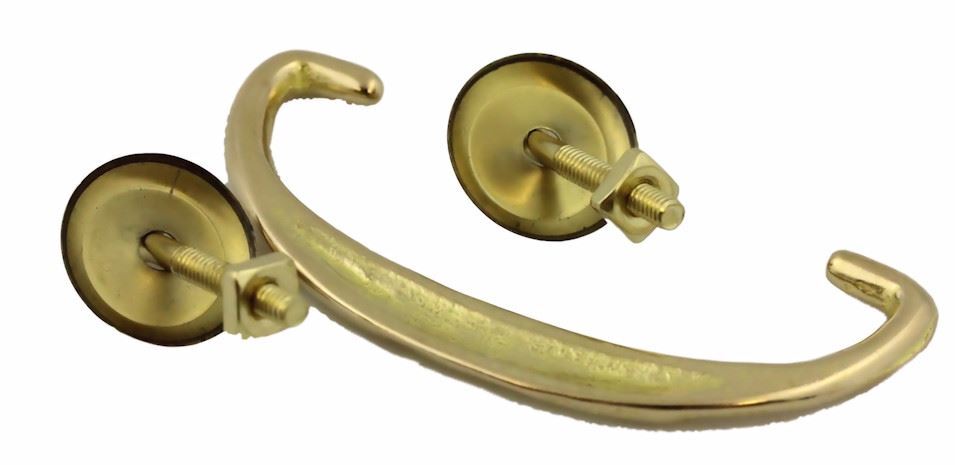 3" Sand-Cast Victorian Recreation Ornate Bail Pull Solid Brass