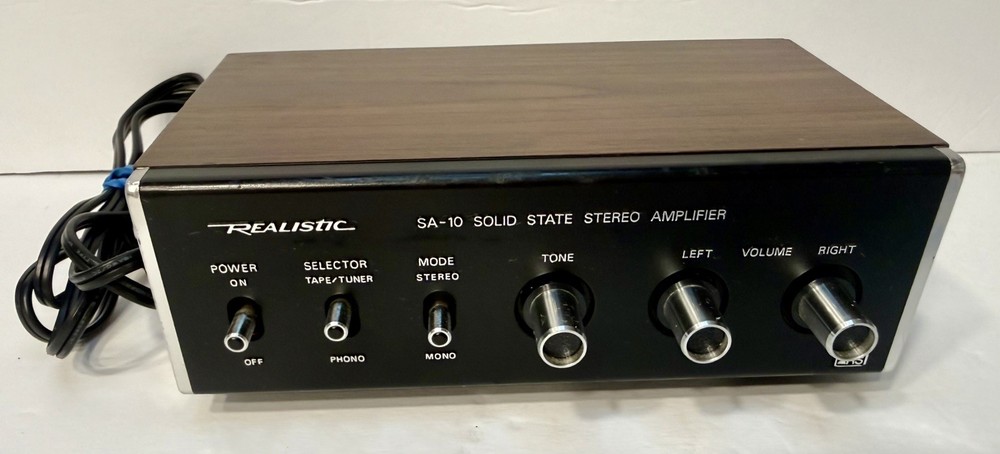 Realistic SA-10 Vintage Solid State Stereo Amplifier #  31-1982B Untested,  Read
