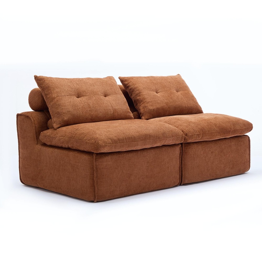 [NEW ARRIVAL] Modular DIY Chenille Sofa - Armrest-, Compact Design for