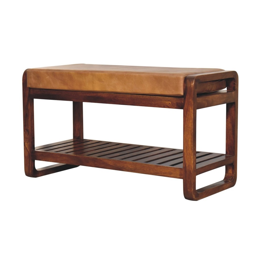 Solid Wood Entryway Bench