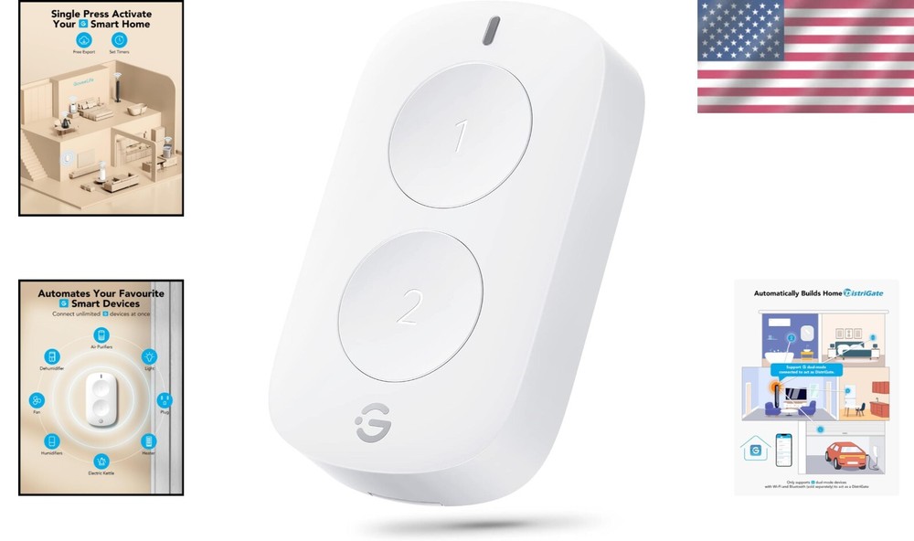 Battery-Powered Smart Button Switch - Simplified Control for Modern Living