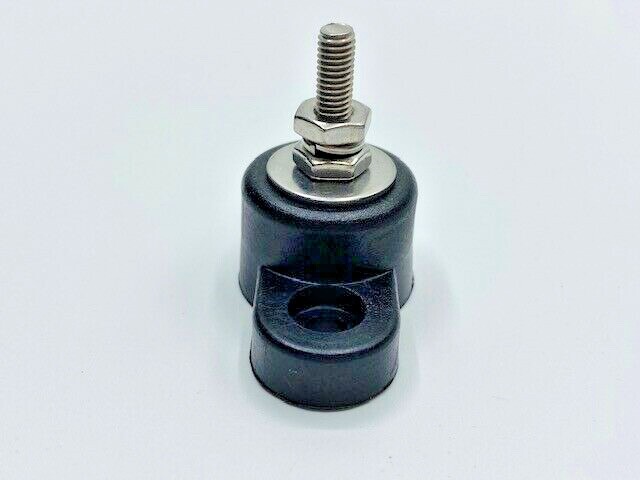 Black Junction Block Power Post Insulated Terminal #10 Stud Stainless