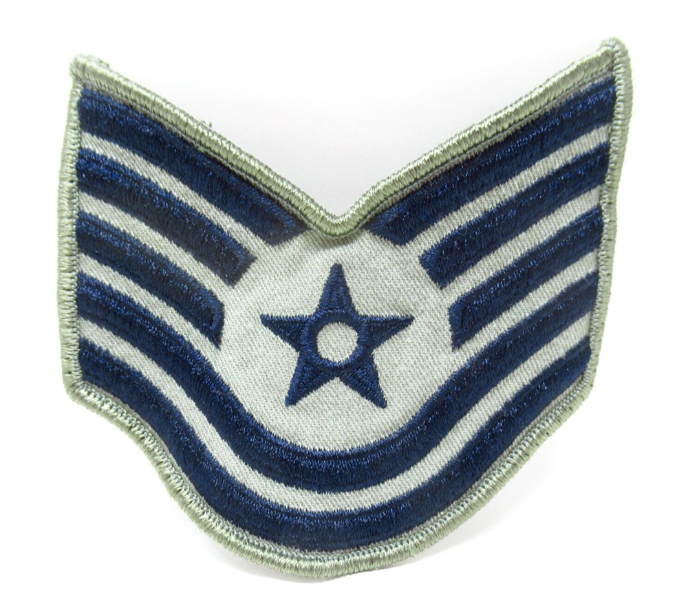 Technical Sergeant Patch USAF Rank Chevron Vintage Subdued Colors Embroidered
