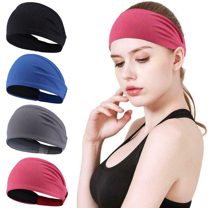 Workout Fitness Headbands for Women Men Wide Hair Band Non-Slip Sport Head Bands