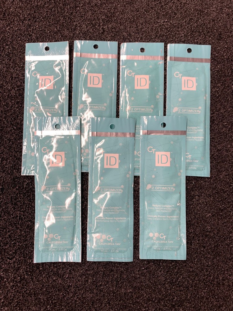 California Tan CT ID Step 2 Optimizer packets NEW tanning lotion