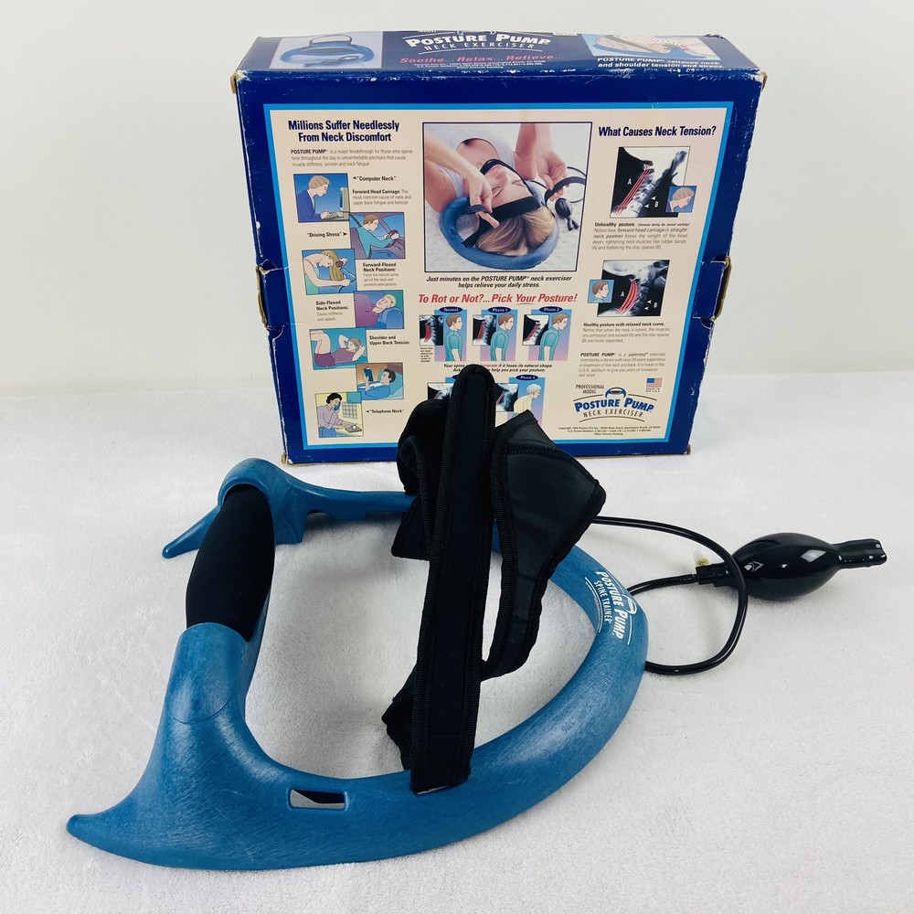 Posture Pump Neck Exerciser Professional Model w/ Manual & Box – Good Condition