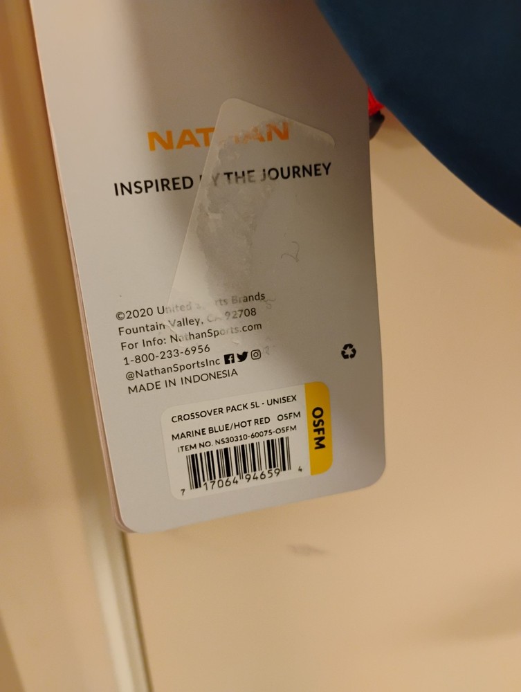 NWT Nathan Crossover Pack 5L Hydration Backpack - Hiking Running w/ bladder