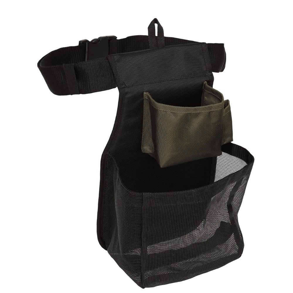 (2 pack) Large Trap Shooting Shell Pouch Ammo Pouch, Black Green, 1 Poly
