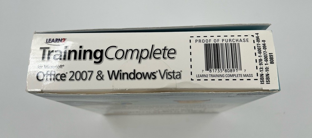 Training Complete For Microsoft Office 2007 & Windows Vista CD-ROM PC Software