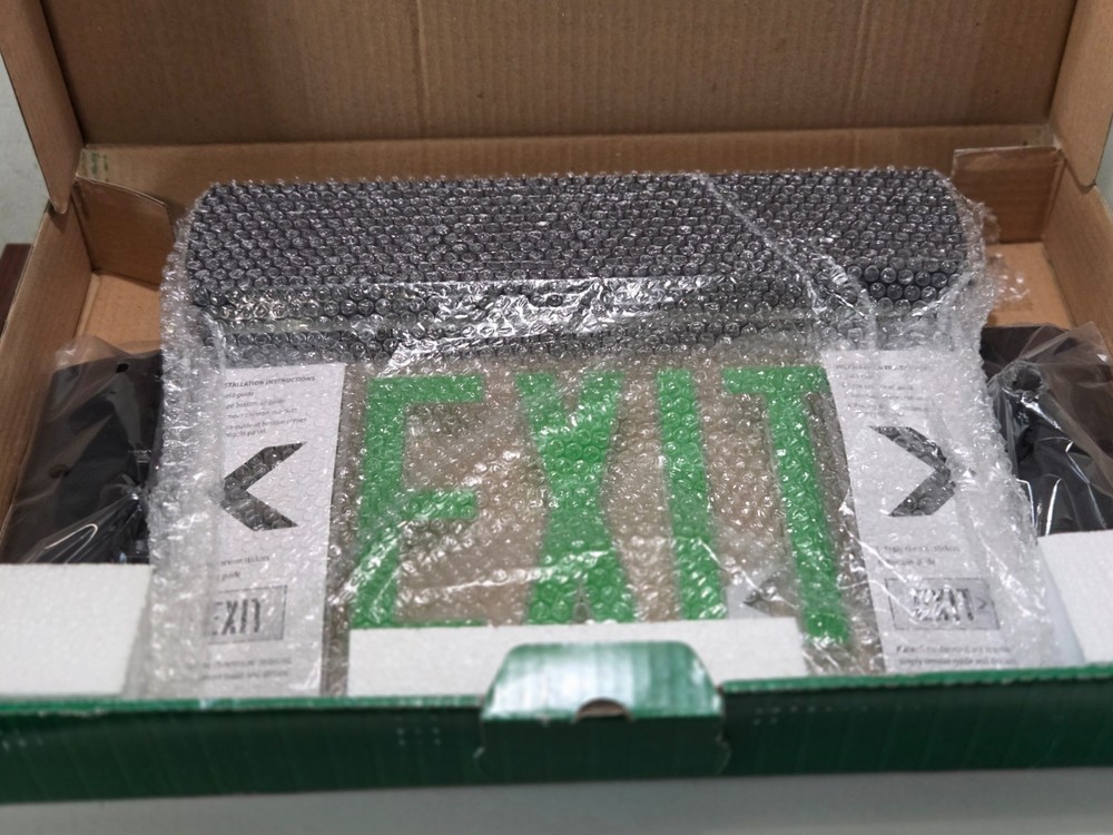 All-Pro EXIT SIGN Green Only LED Light Open Box