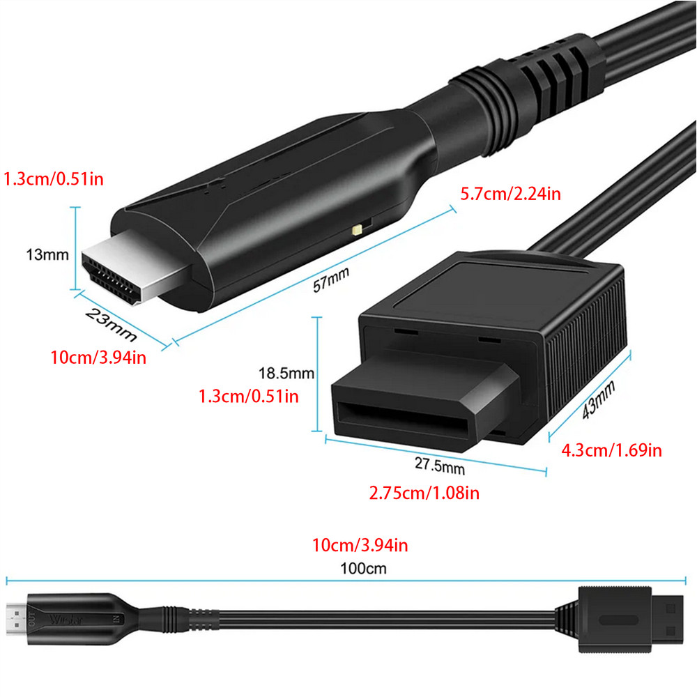 1 Pcs USB Cable Wire Durable Replacement For WII to HDMI Converter Adapter