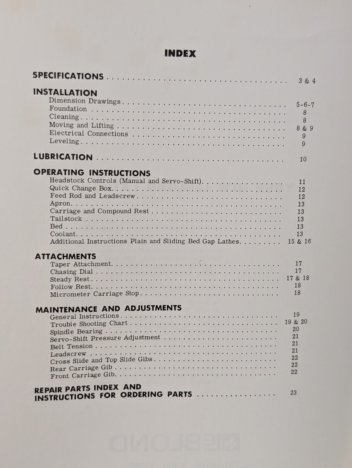 Lot of 6 LeBlond Instruction and Repair Parts Manuals, Varying Types-As Pictured