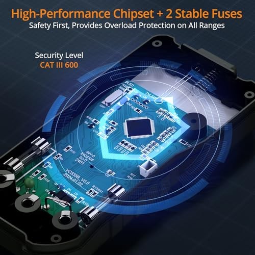 Digital Multimeter with NCV and TRMS Auto Range Multimeter 6000 Counts Orange