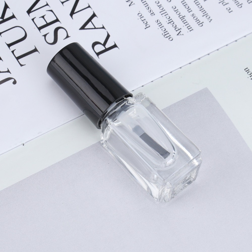 5Pcs 5 Nail Polish Bottles Empty Clear Bottles with Brush Caps