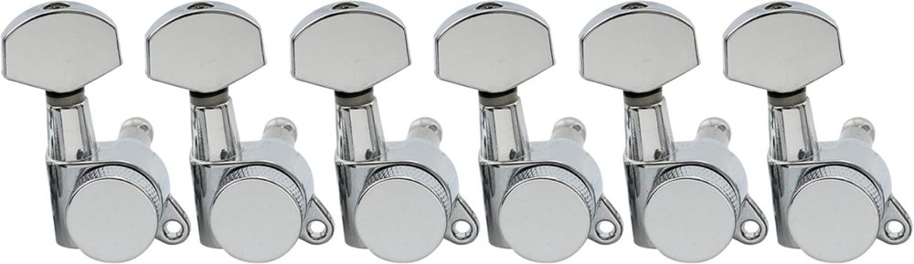 Pro 6 Inline Locking Tuning Pegs for Fender Stratocaster & Telecaster - Chrome