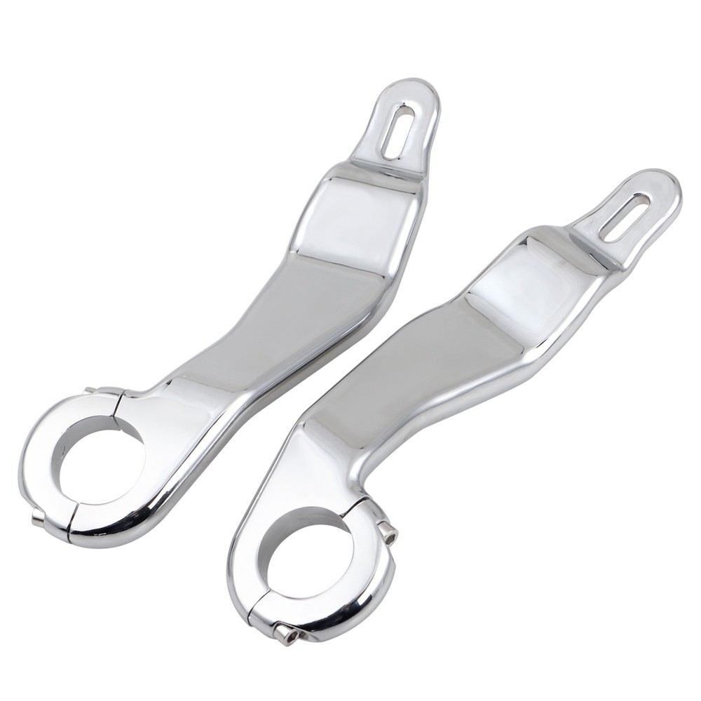 Left Right Front Chrome Fairing Support Bracket Mount Kit For Harley Road Glide