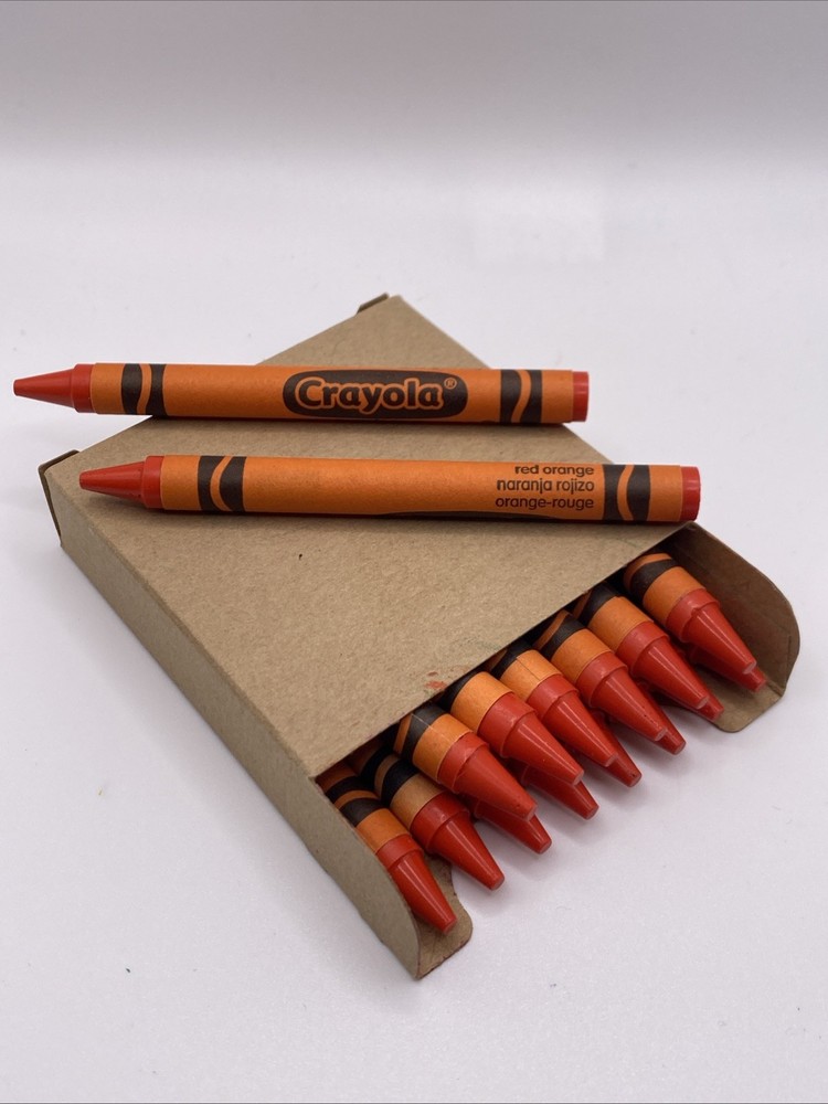 (16) Crayola Crayons (red orange) BULK