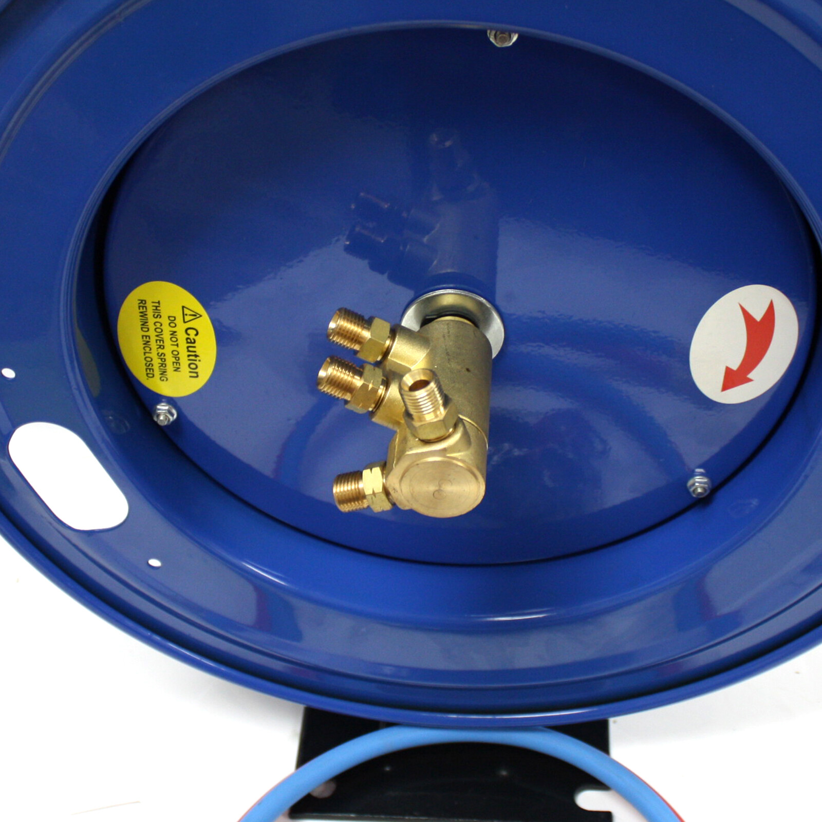 Spring-Rewind Retractable Twin Hose Reel for 50ft Oxygen Acetylene Welding Hoses