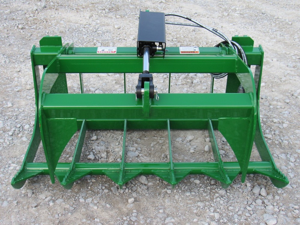 48" Cylinder Root Grapple Bucket Attachment Fits John Deere Tractor Loader