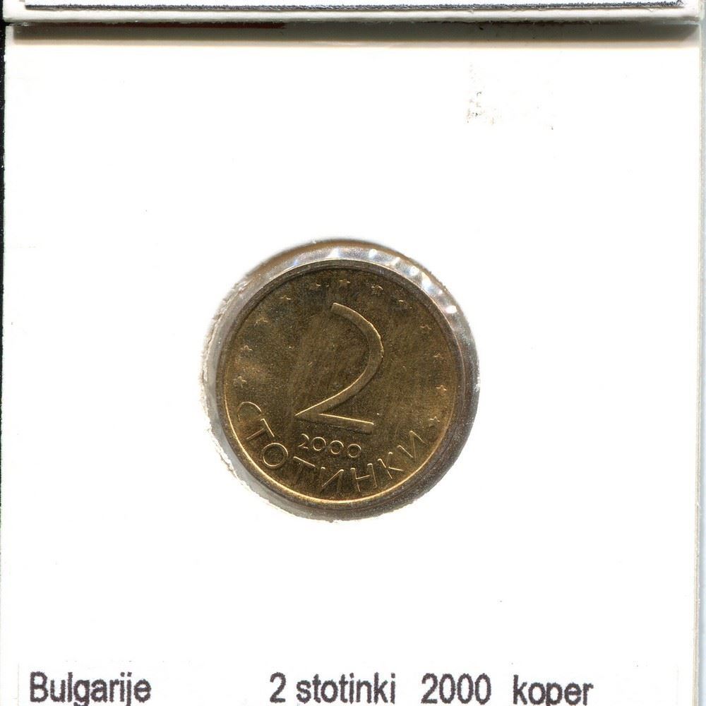 2 STOTINKI 2000 BULGARIA Coin #AS706U