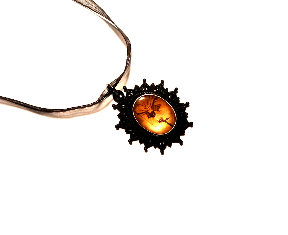 Haunted Witch Necklace, The Inferno Ghost Witch!