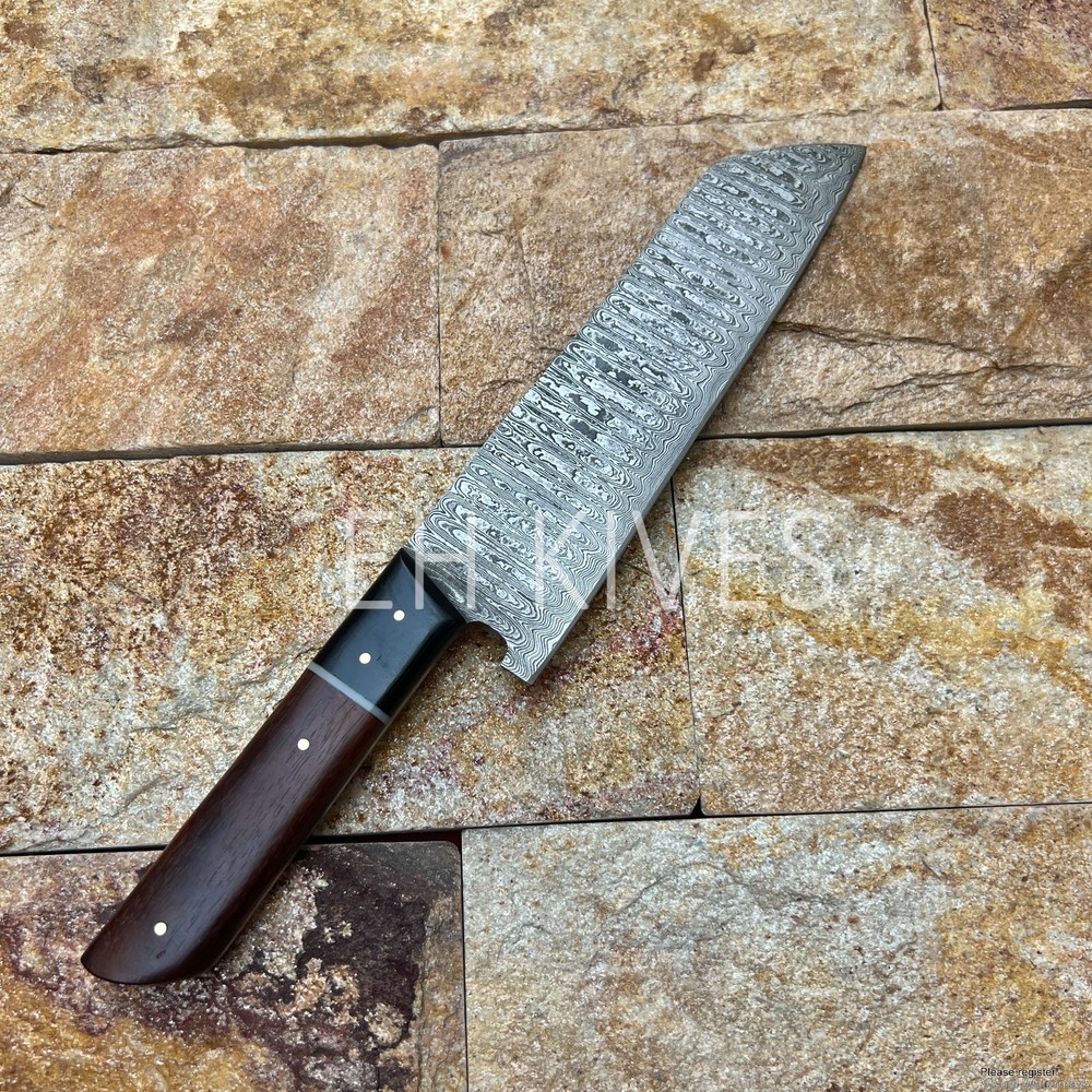 12'' Handmade Damascus Slicing Sharp Chef Kitchen Knife for Meat/BBQ