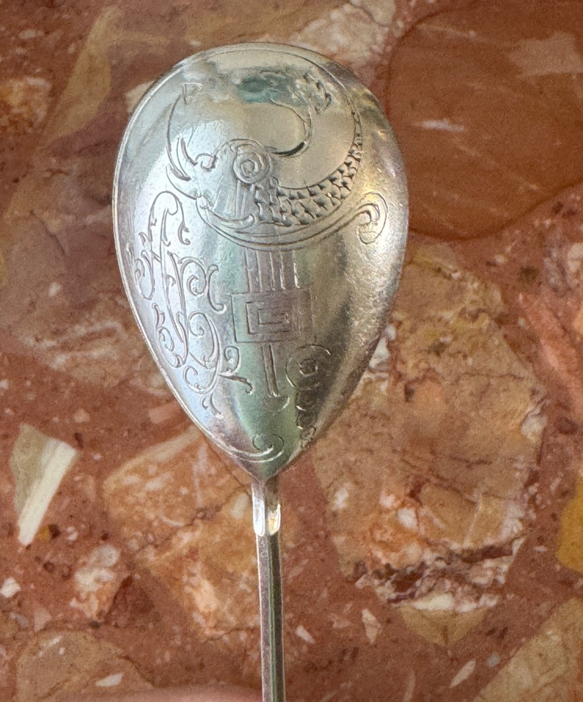 Old Russian Silver Coffee Spoon 28 Grams
