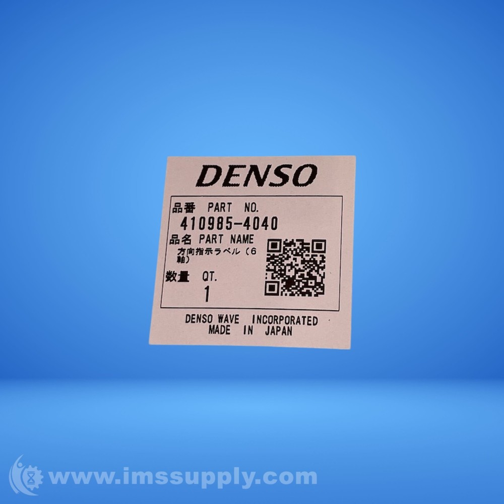 Denso 410985-4040 Instruction Label FNIP