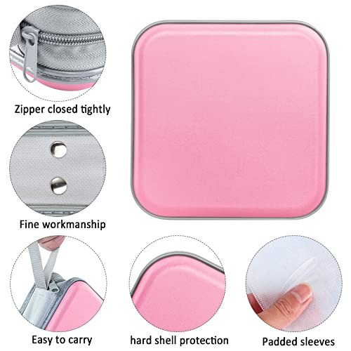 DVD Case CD Case Holders DVD Binder Wallet Hard Plastic 48 Capacity CD/DVD Pink
