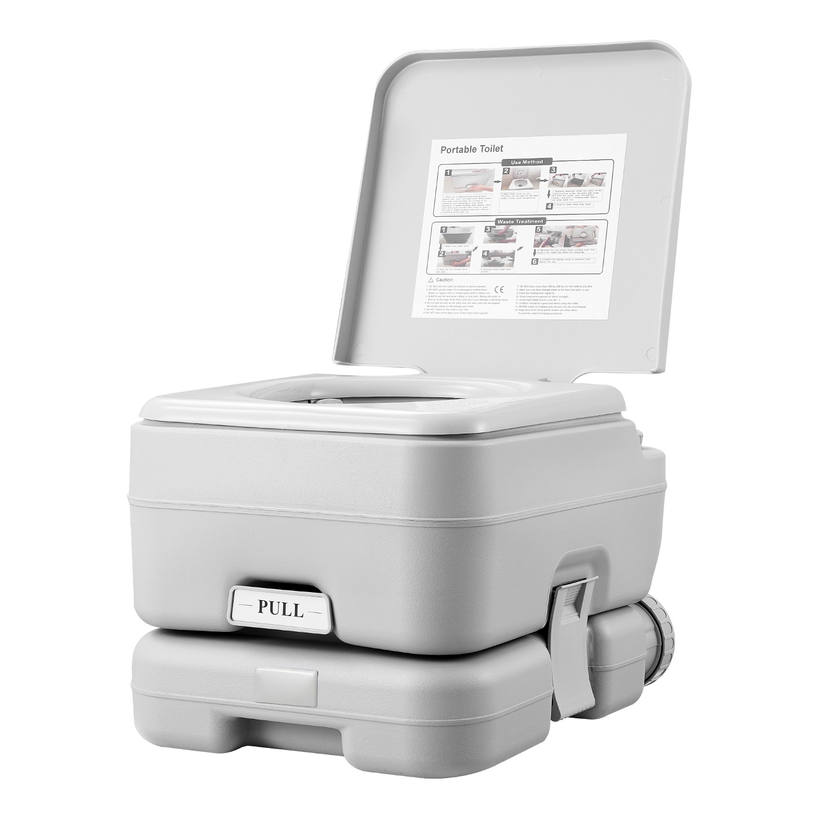 Uimoso Portable Toilet Flush Travel Camping 3.2 Gal Commode Potty Outdoor Indoor