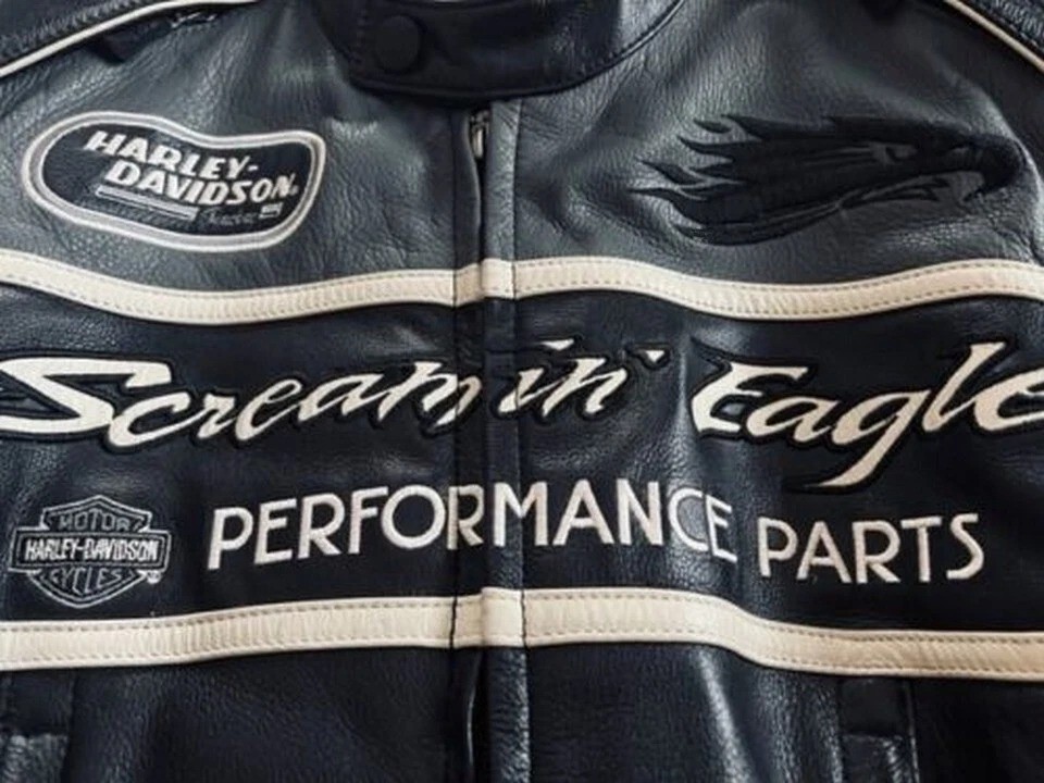 Men's Harley Davidson Screaming Eagle Thunder Valley Motorcycle Leather Jacket