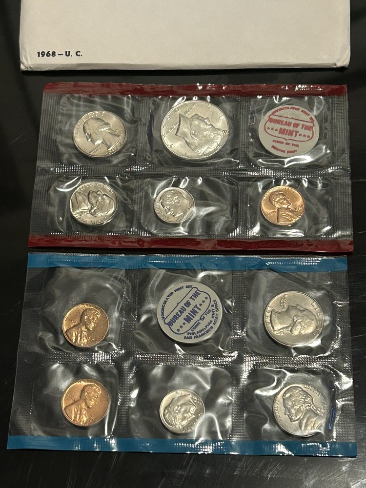 US Mint Set - 1968 - 7 Available Uncirculated Coin Set