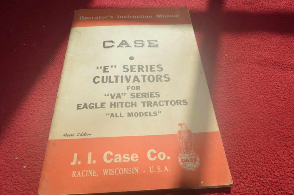 Case Tractor E Series Cultivators Operator's Manual AMIL15
