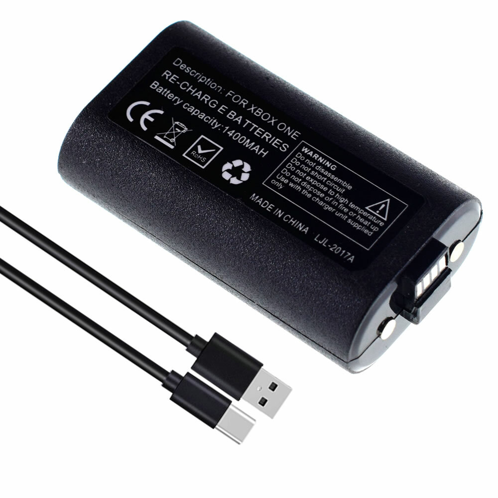 For XBox Series X/S Controller Battery 2 Pack + USB-C Charging Cable