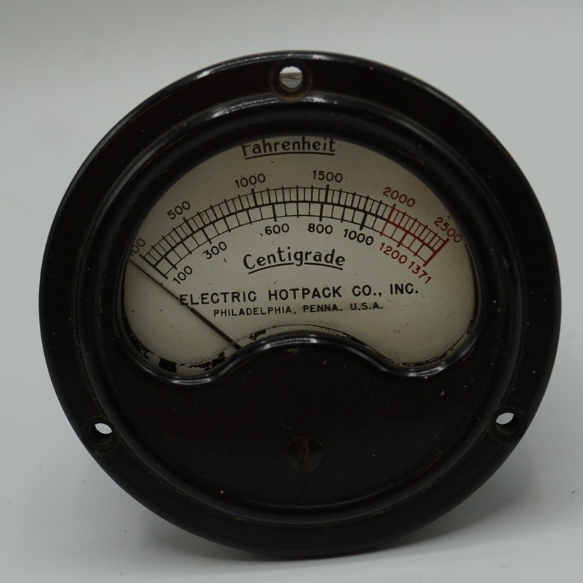 Electric Hotpack Panel Temperature Gauge Meter Fahrenheit Centigrade