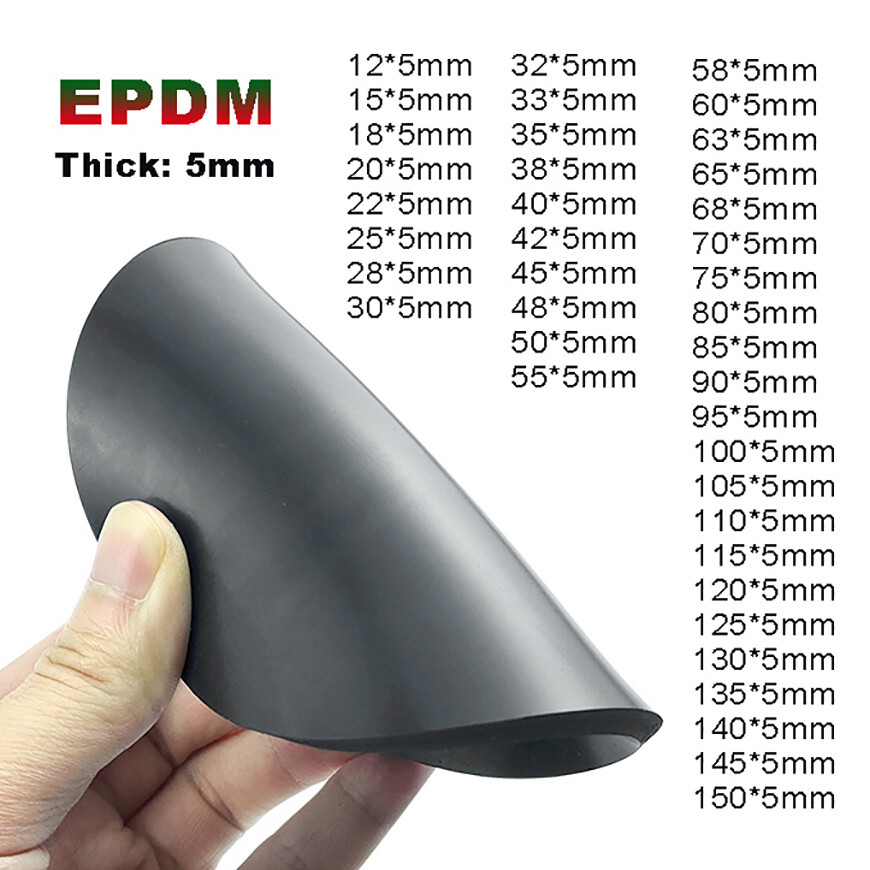 Round Solid EPDM Rubber Disc Discs Pads | Diameter: 12mm-150mm | Thickness 5mm